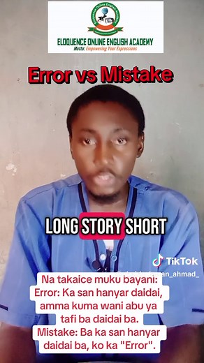 Understanding Error vs Mistake in English Learning