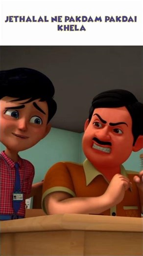 Jethalal ne khela Pakdam-Pakdai 😂 | Funny Cartoon Shorts #funny #comedy #viral
