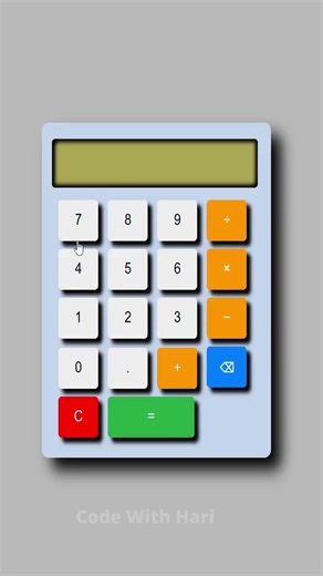 Simple Calculator Using HTML, CSS and JS || Code With Hari || #coding #webdevelopment #codewithhari