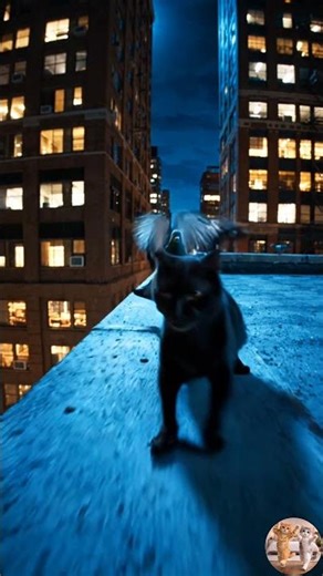 Cat Jumps Off Roof Chasing Bird… But It Was a Dream 😹🔥