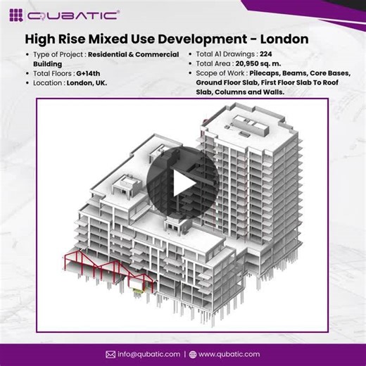 #rcdetailing #reinforcedconcrete #rebar #rebardetailing #rebarservices #rcdrawings #barbendingschedule #london #uk #aec #qubatic | Qubatic