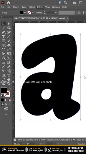 TUTORIAL EFEK TEKS HALFTONE DI ADOBE ILLUSTRATOR
