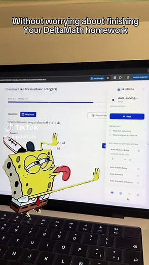 Delta Math homework solved before I even opened my notes 😳 #deltamath #studyhacks #mathhelp