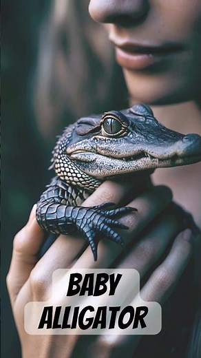 Cutest Baby Alligator Ever! 🐊 Tiny Gator ASMR in Hands | Relaxing Reptile Sounds