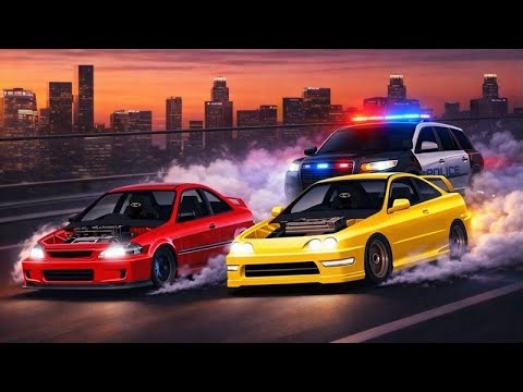 Civic vs Integra Street Drift Turns Into Police Chase 🏁