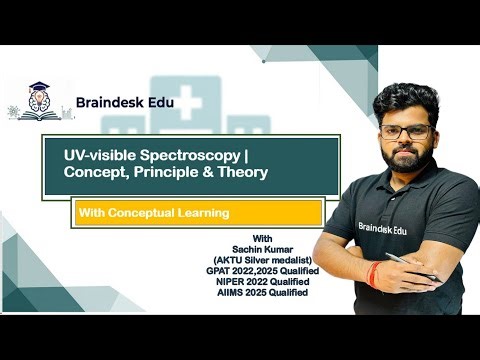 UV-Visible spectroscopy | Concept, Principle and Theory(Lecture 2) @Braindeskedu #principle,#region