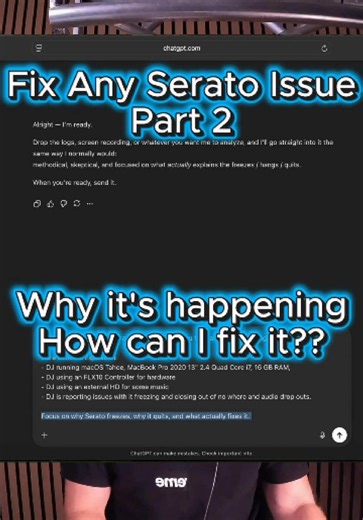 Part 2 of Fixing Any Serato Issue: In this video I’ll show you how to leverage AI to write an explanation of your issue. Then add your log files and it’ll tell you what to do to fix (almost) any issue! LETS GET INTO IT! #Serato #SeratoDJPro #SeratoDJ #DJ #DJTips