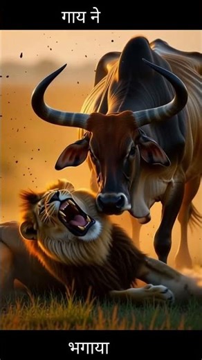 Mother’s Power! 🐄💥 Lion vs Cow Fight for Her Calf #animals