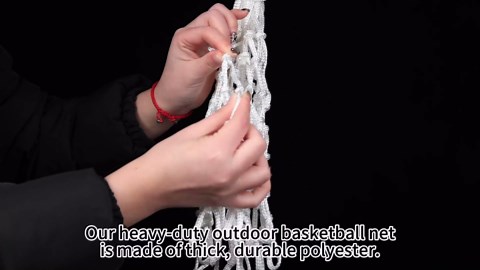 Basketball Net, Heavy Duty Outdoor Basketball Net Replacement, All Weather Anti Whip, Suitable for Indoor or Outdoor Standard 12 Loops Basketball Hoop