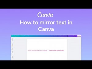 How to mirror text in Canva
