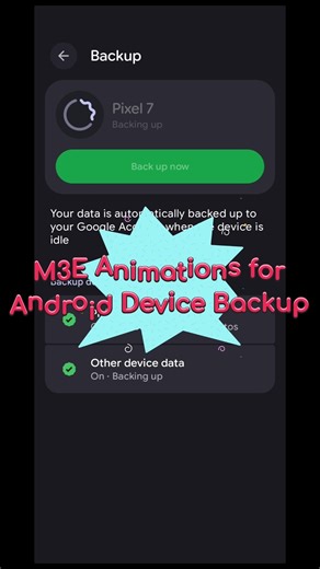 M3E Animation For Device Backup #pixel #android #shorts #ytcreate #android16 #m3e
