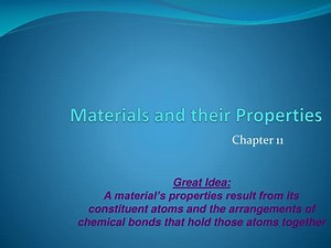 PPT - Materials and their Properties PowerPoint Presentation, free download - ID:1128818