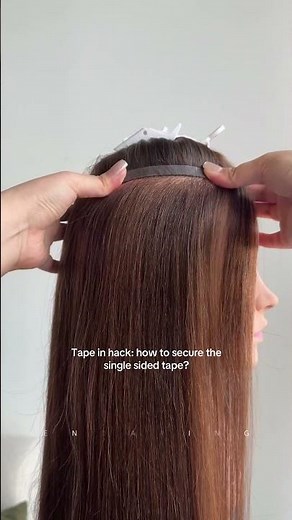 Tape-In Fact: How to Secure a Single-Sided Tape ✨#tapeins #hairextensions #hairhacks #wefthair