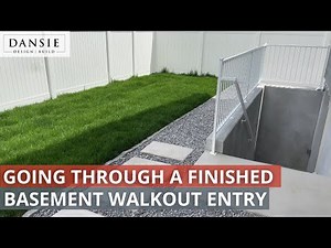 Touring a New Finished Basement Walkout Entry