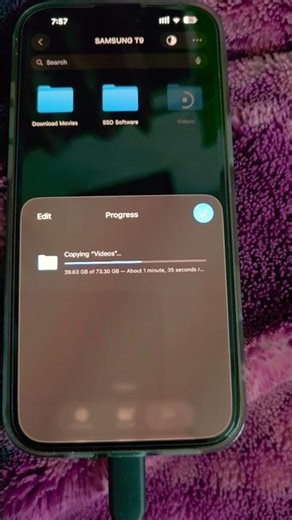 Samsung T9 SSD Speed Test || iPhone Data Transfer Speed Test