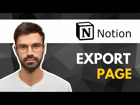 How To Export Page in Notion Save Notion page | Quick Guide 2025