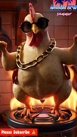 Dancing Chicken on Burning Stove 🔥 Cats Shocked | Crazy Funny Viral Video #dance #chicken #shorts#ai
