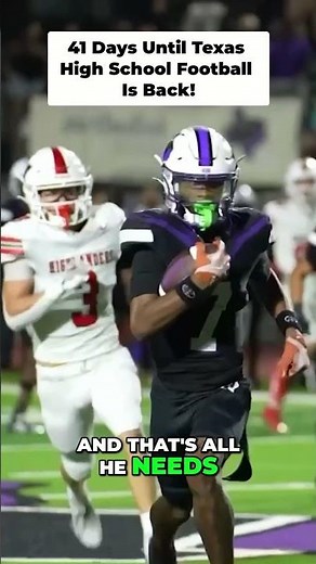 Posting 1 play every day until Texas High School Football is back! 41 Days left!