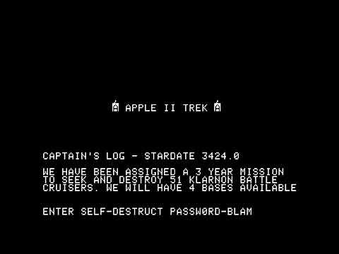 Apple II Trek - (1978) - Apple 2 - gameplay