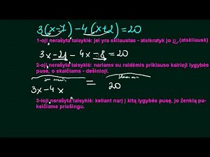 Lygčių (tiesinių) sprendimas