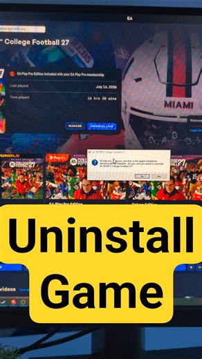 Uninstall Game in EA app #EAApp #EAGames #UninstallGame #Windows #Gaming #Tutorial