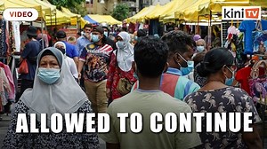 Ramadan bazaars under MCO districts in Selangor are allowed to continue operating with strict compliance to standard operating procedures (SOPs). However, Defence Minister Ismail Sabri Yaakob said the decision to continue their operation or shut them down is subjected to the authority of the state government and local government. | KiniTV