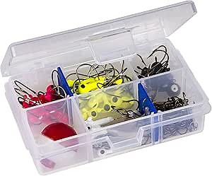 Flambeau Outdoors Tackle Box 1002 Fishing - Includes 2 Dividers, 6 Compartments, Clear Fishing Lure Organizer, Tuff Tainer with Zerust Anti-Rust Dividers