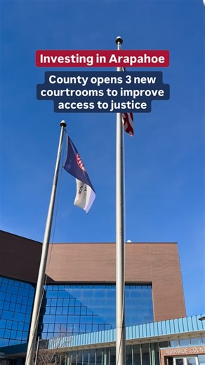 Arapahoe County marked an important milestone this month with the official opening of three new courtrooms at the Arapahoe County Justice Center, expanding capacity for civil and domestic relations cases and helping reduce delays for residents! County leaders, members of the judiciary, law enforcement partners, and project team members gathered for a ribbon cutting to celebrate the $6.16 million investment, which adds 13,000 square feet of courtroom and support space. Learn more here: arapahoeco