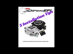 Holley Sniper / 5 Installation Tips
