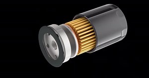 Parts Of Car Oil Filter, Disassembled Car Oil Filter, Animation Seamlessly Loopable. 3D