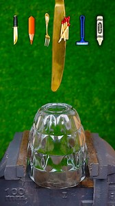 Experiment drilling Everyting into Glass 🍷🔪 #oddlysatisfying #experiment #science #asmr | RHCB Experiments