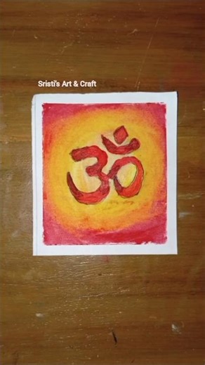 Finding Inner Stillness: Easy Om Oil Pastel Tutorial #shorts #art