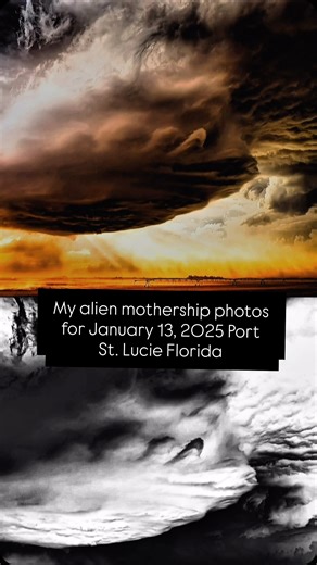 Brian Ladd on Instagram: "S breaking news there’s a massive alien mothership landing in St. Lucie County Florida. These are my alien mothership photos for January 13, 2025 Port St. Lucie Florida. My wife and I document UFO and alien activity in St. Lucie county Florida. We have been doing this for over a year. All our work is public domain. You are free to share copy or do whatever you want with our videos. Thank you for watching. Please share. Every video we make is in 4K 60 frames per second o