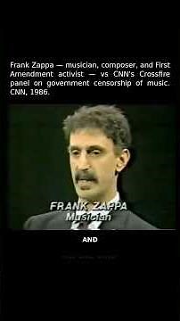 Frank Zappa destroys CNN panel on censorship — Crossfire, 1986 #Shorts