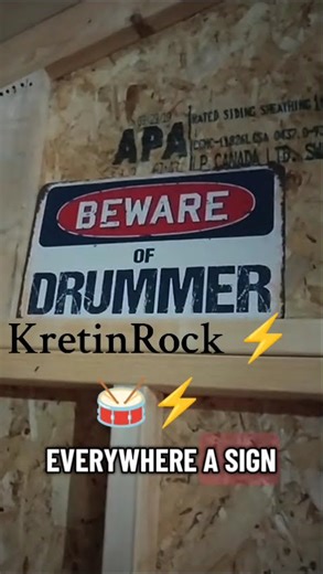 Singing Sign, Sign, Everywhere a Sign ✌️🌎✌️ #drummer #kretinrock #peace #godislove #woodshed