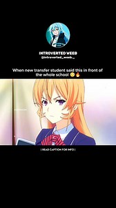 45K views · 1.9K reactions | 헙헼헹헹헼현 헳헼헿 헺헼헿헲 , 헜헻헳헼⬇️ ㅤ * 헔헻헶헺헲 : Food Wars!: Shokugeki no Soma * 헦헲헮혀헼헻혀 : 5 (24+13+24+12+13) * 헥헮혁헶헻헴 : 8.1/10 • IMDb * 헚헲헻헿헲 : Comedy/Drama/Animation * 헦헼헻헴 : Indila - Dernière danse 헧헮헴혀  #anime #animerecommendations #animegirl #animeedit #animefan #newanime | Introverted Senpai | Facebook