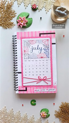 Easy Journal Ideas | July Journal 💖। #journal #july #trending #viralvideo #artjournal