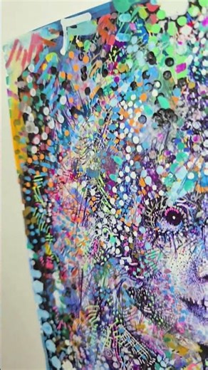 Cosmic shelley duval original drawing painting abstract emotional artwork headed to collection nyc