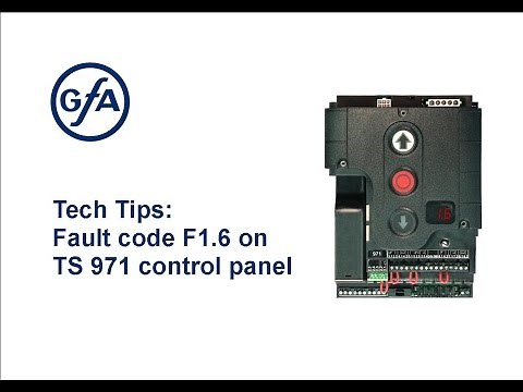 Tech Tips: Fault code F1.6 on TS 971 control panel
