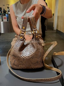 Handmade Top Handle Purse Python Leather | Brown Python Handbag - Women Bag - Etsy