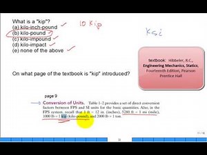 What is a kip in statics
