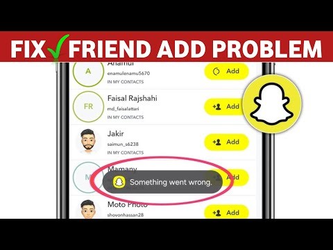 Snapchat Add Friend Something Went Wrong Problem Fix | snapchat friend problem