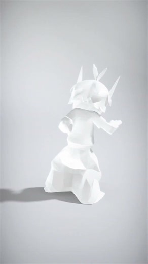 Stylized Fantasy Character with Spiky Hair and Loose Clothing - AI Rigged 3D Character