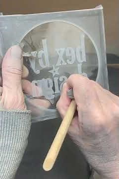 Bex by Design sandblasting demonstration.