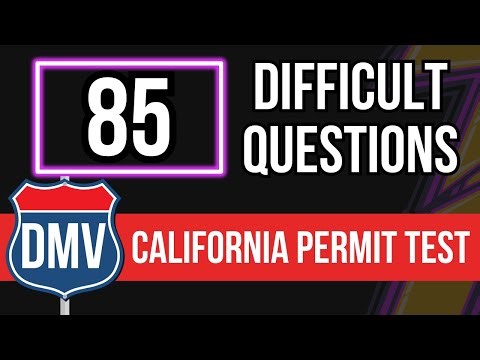 California DMV Permit Test 2026 (85 Difficult Questions)