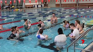 18K views · 378 reactions | A new program is getting children into the pool and inspiring water confidence early in what's being called 'splash time'. Children from 4 weeks on and their parents can take the classes, in a bid to cut drownings across Central Queensland. 7NEWS at 6pm. More local news: 7news.com.au/news/central-queensland #7NEWS | 7NEWS Central Queensland | Facebook