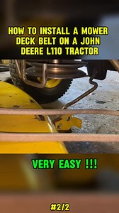 #part1#How to install a Mower Deck Belt on a John Deere tractor (2/2) #mowers #maintenance #johndeere #lawnmower #lawncarelife #repair #mechanic #fixit #mower #lawmcare #mowerboat #diy #tpy #viralvideo | Online Work 01
