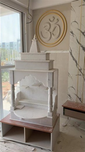 Small Marble Mandir That Feels Divine! ✨ | Home Temple Design Idea