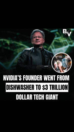 Business | Entrepreneurship | Wealth on Instagram: "Nvidia’s Founder Went From Dishwasher to $3 Trillion dollar Tech Giant. Nvidia’s chips and technology make AI possible and have turned its co-founder and CEO, Jensen Huang, into a global tech superstar. But Huang wasn’t always at the top of the ladder. A relatable story begins in an ordinary world, not in a futuristic 750,000-square-foot building. Jensen worked as a busboy and waiter at Denny’s restaurant at the age of 15 — and did the most rel