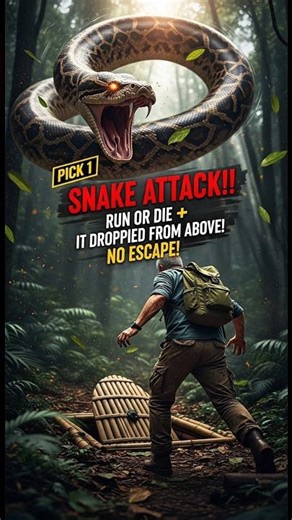 Python Attack 😱 He Fell Into a Hidden Jungle Bunker! #shorts